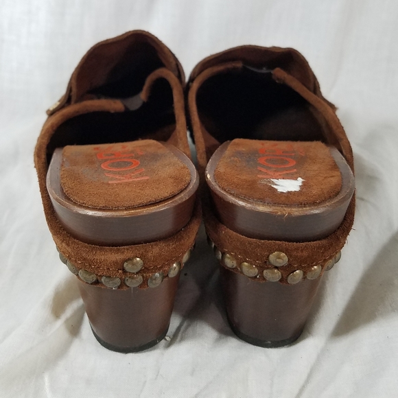 Michael Kors Leather Clog Sandle Italy Sz 7B Shoes - Picture 2 of 7